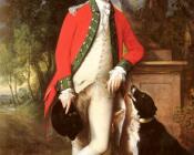 托马斯庚斯博罗 - Portrait Of Colonel John Bullock